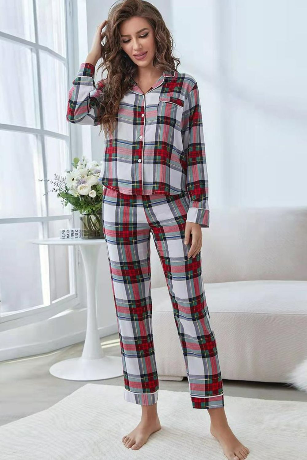 Cozy Holiday Plaid Pajama Set