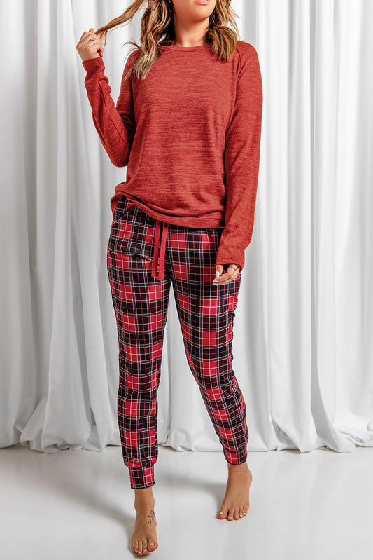 Cozy Plaid Lounge Set