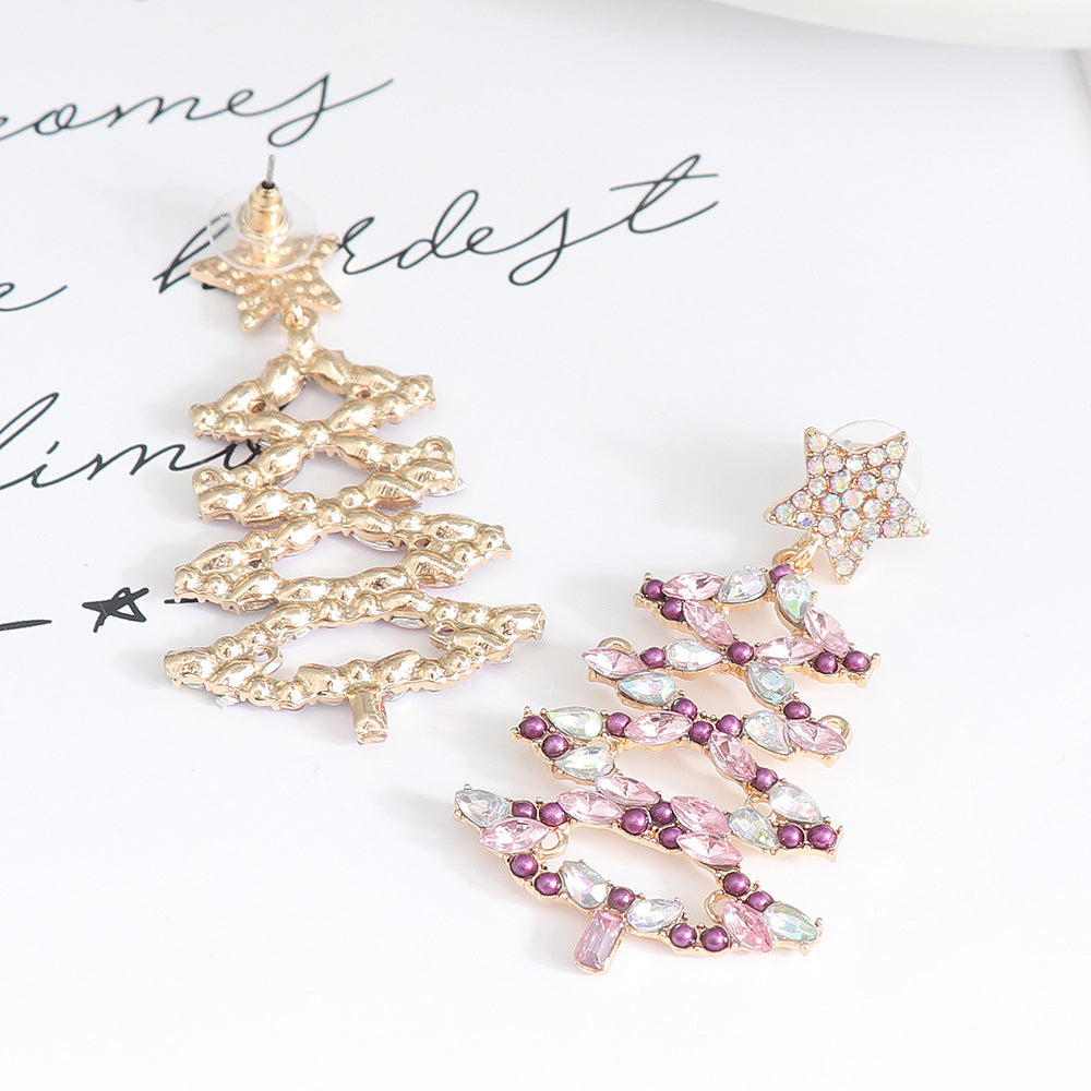 Glittering Gala Christmas Tree Earrings