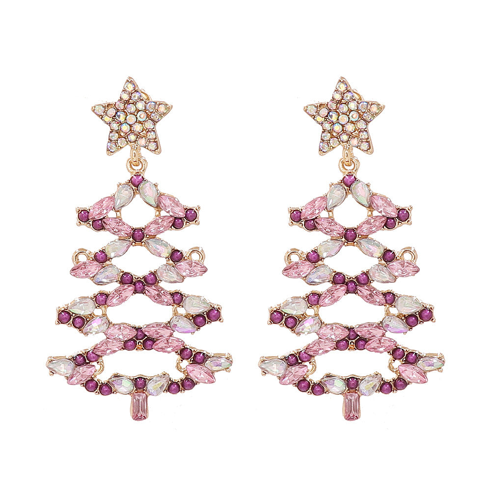 Glittering Gala Christmas Tree Earrings