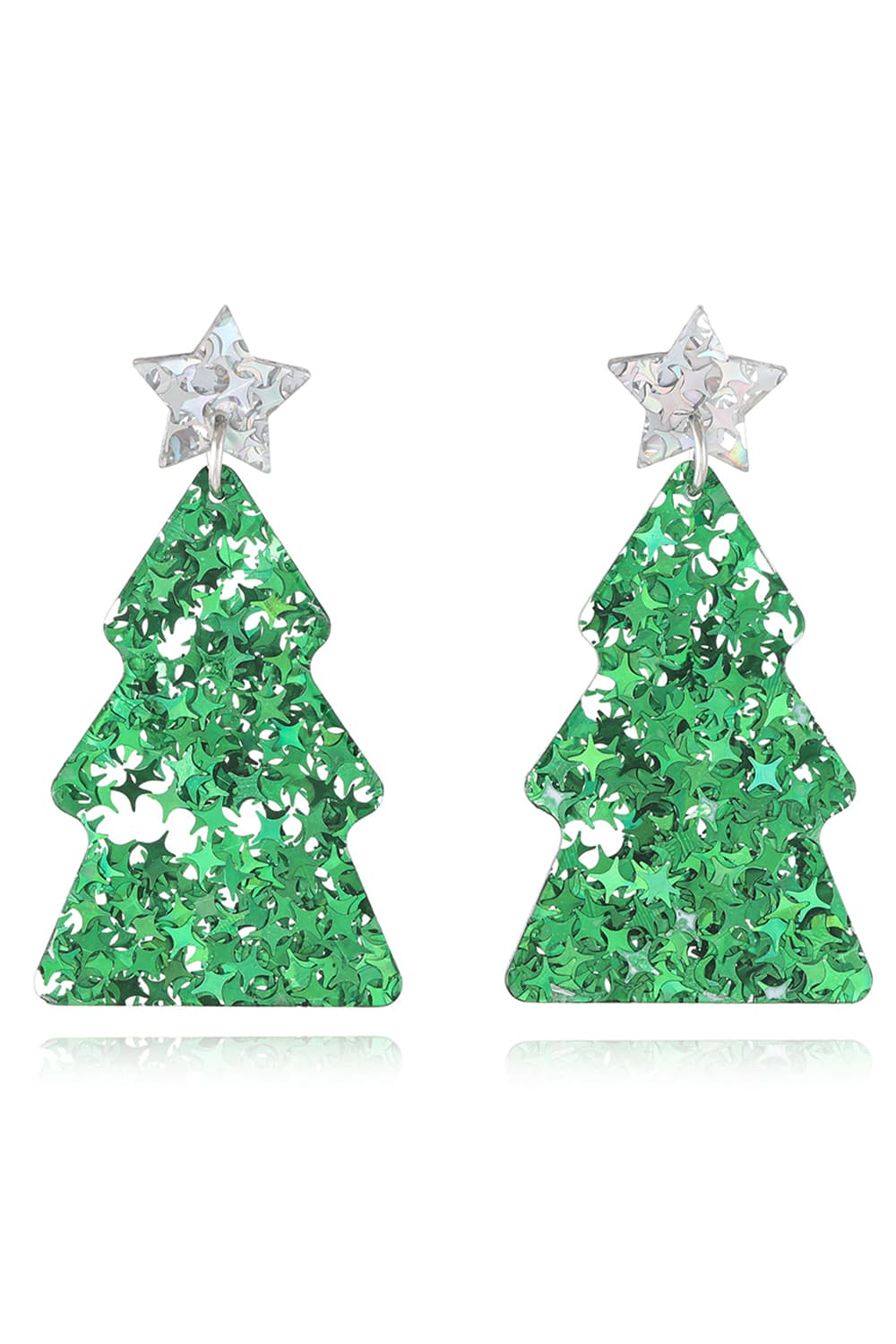 Festive Flicker Christmas Tree Earrings