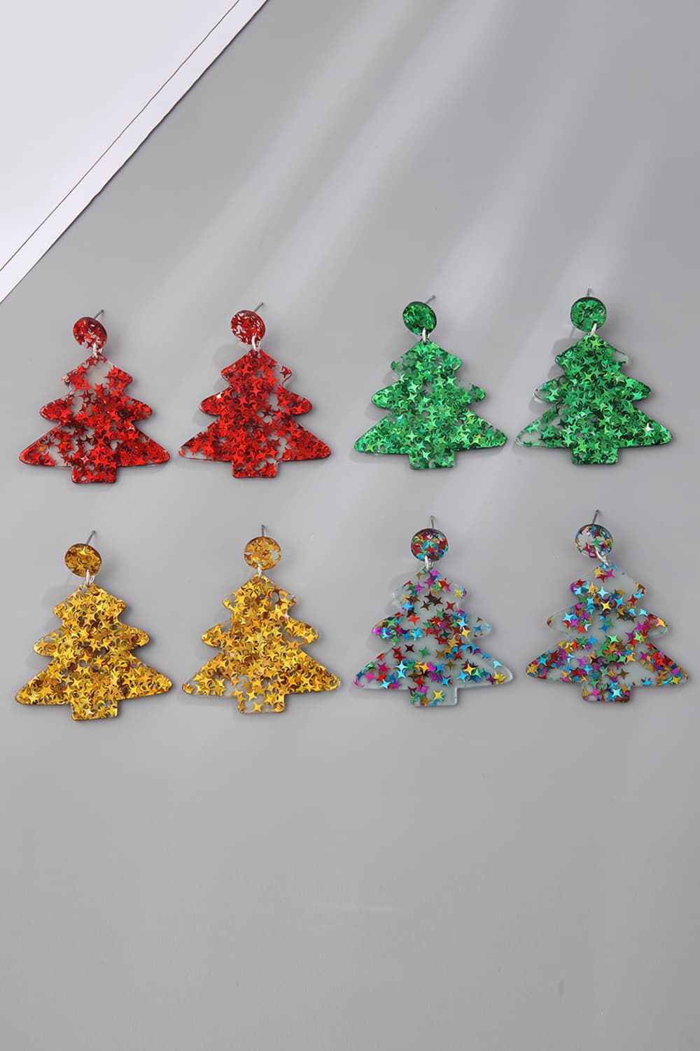 Festive Flicker Christmas Tree Earrings