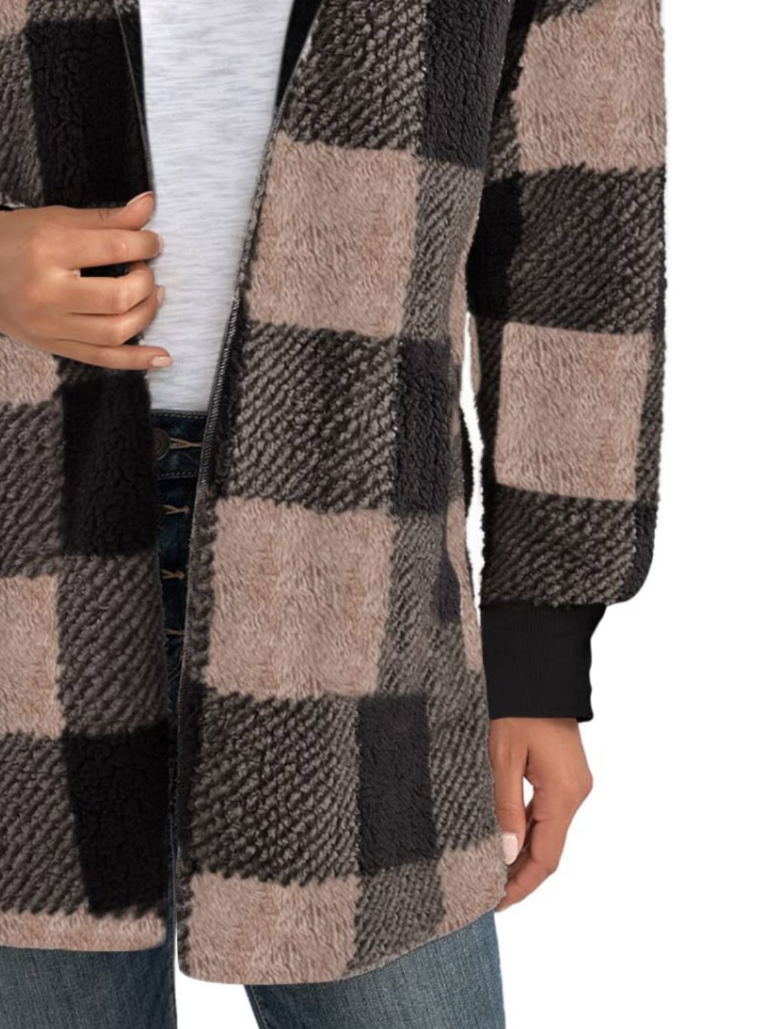 Crimson Check Comfort Cardigan