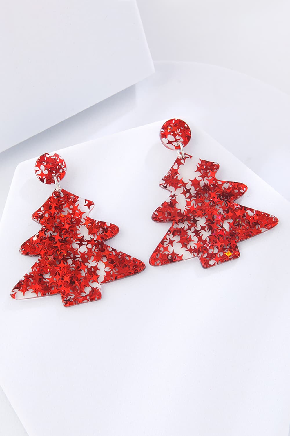 Festive Flicker Christmas Tree Earrings