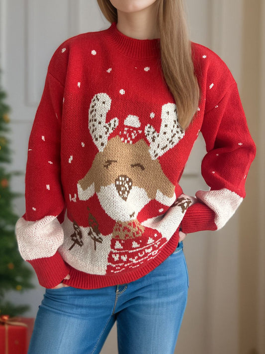 Kissed by Snow Reindeer Sweater