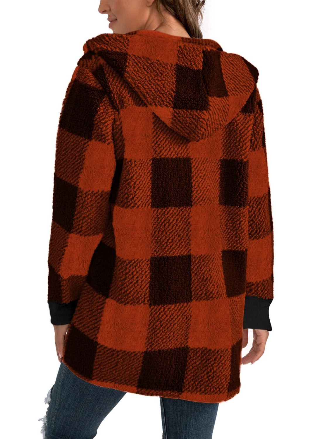 Crimson Check Comfort Cardigan