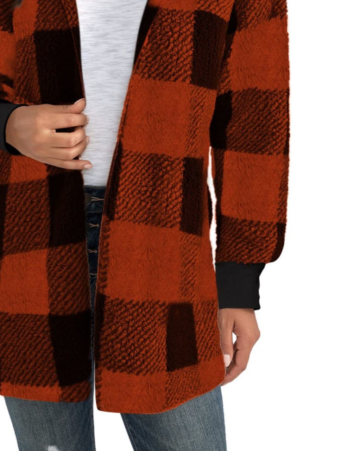 Crimson Check Comfort Cardigan