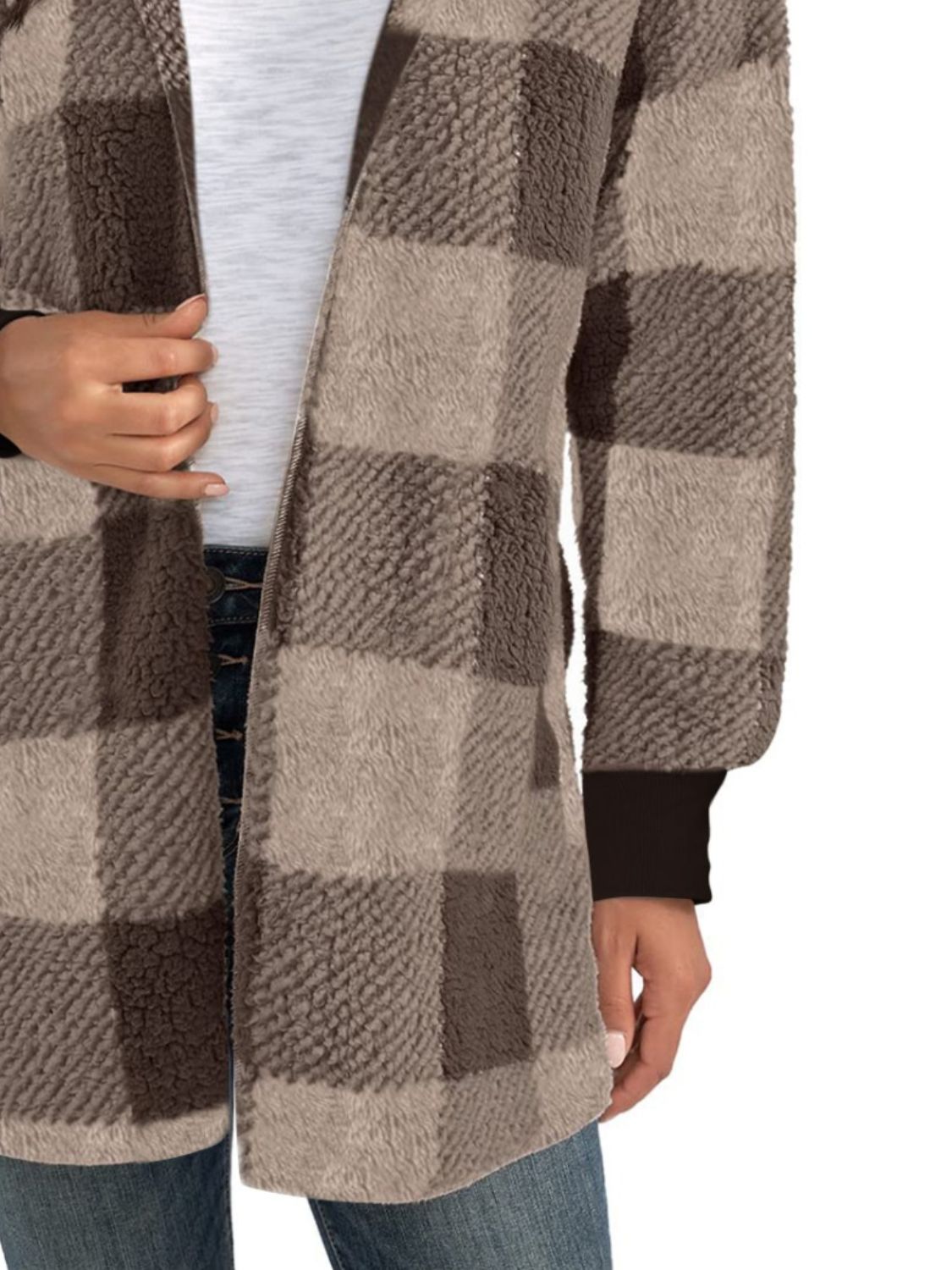 Crimson Check Comfort Cardigan