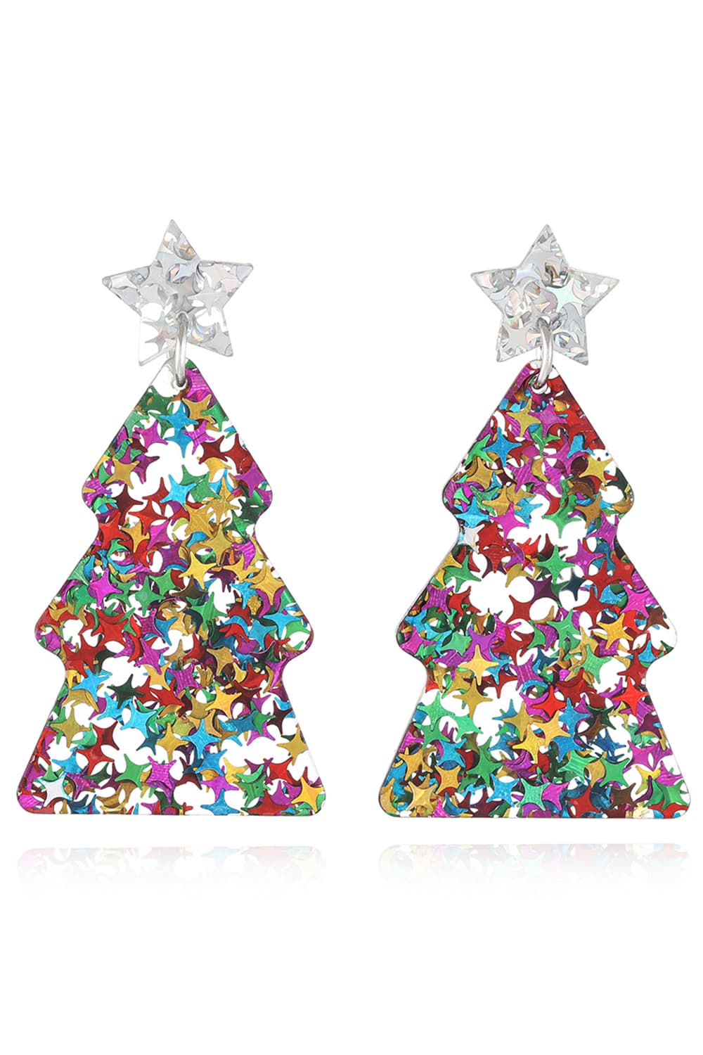 Festive Flicker Christmas Tree Earrings