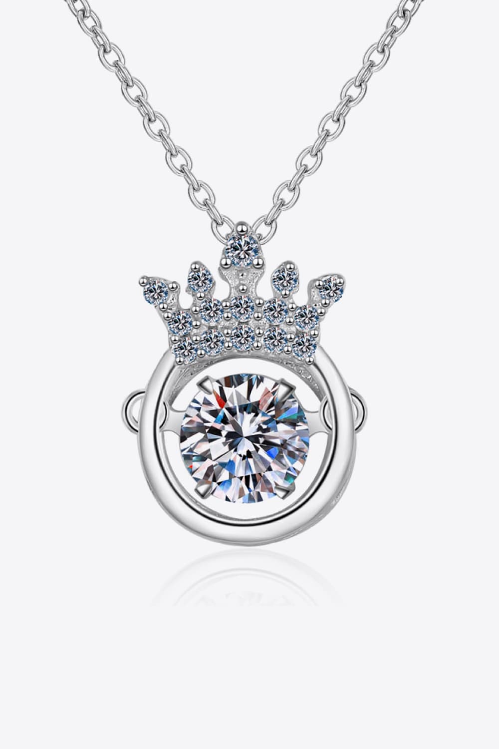 Royal Crown Crystal Pendant Necklace