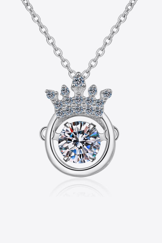 Royal Crown Crystal Pendant Necklace