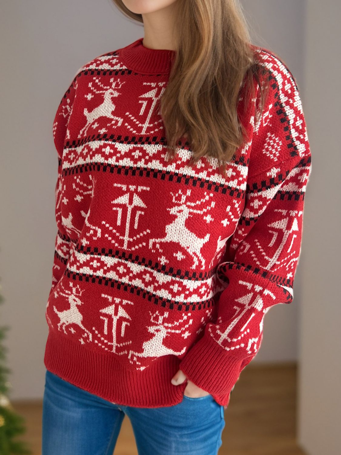 Yuletide Reindeer Christmas Sweater