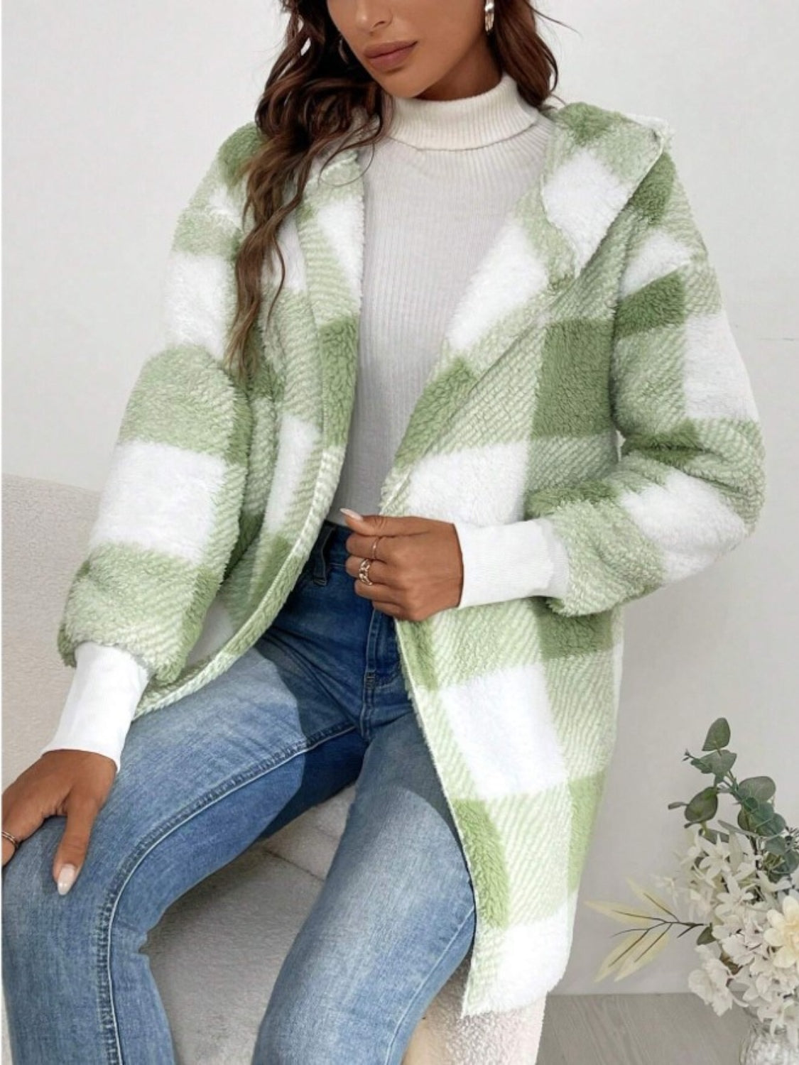 Crimson Check Comfort Cardigan