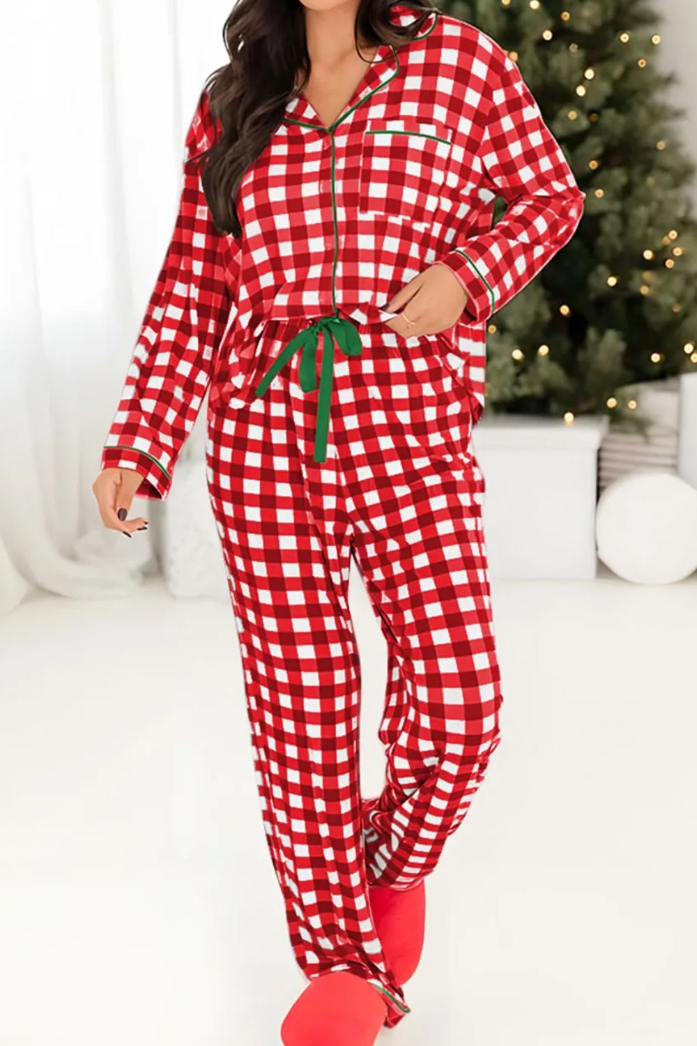 Peppermint Plaid Pajama Set