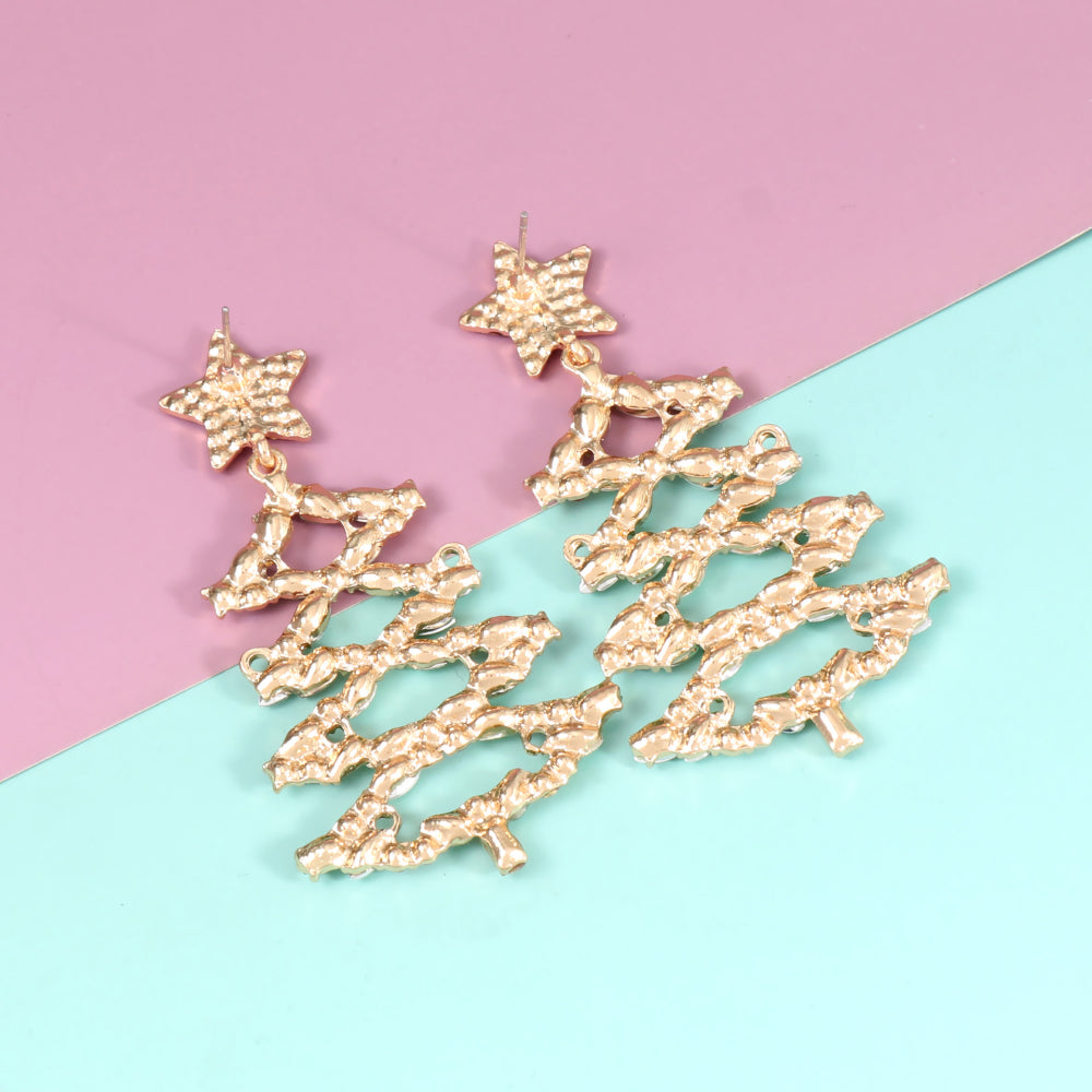 Glittering Gala Christmas Tree Earrings