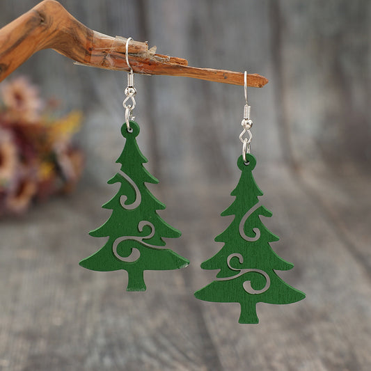 Evergreen Wood Earrings