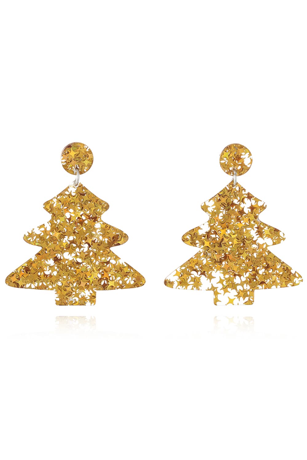 Festive Flicker Christmas Tree Earrings