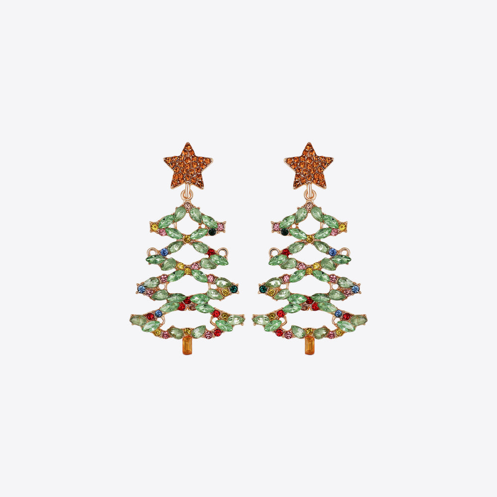 Glittering Gala Christmas Tree Earrings