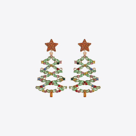 Glittering Gala Christmas Tree Earrings