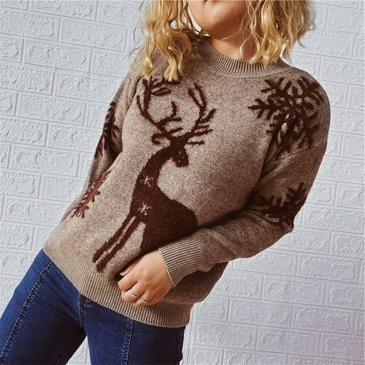 Seasonal Deer Sweater