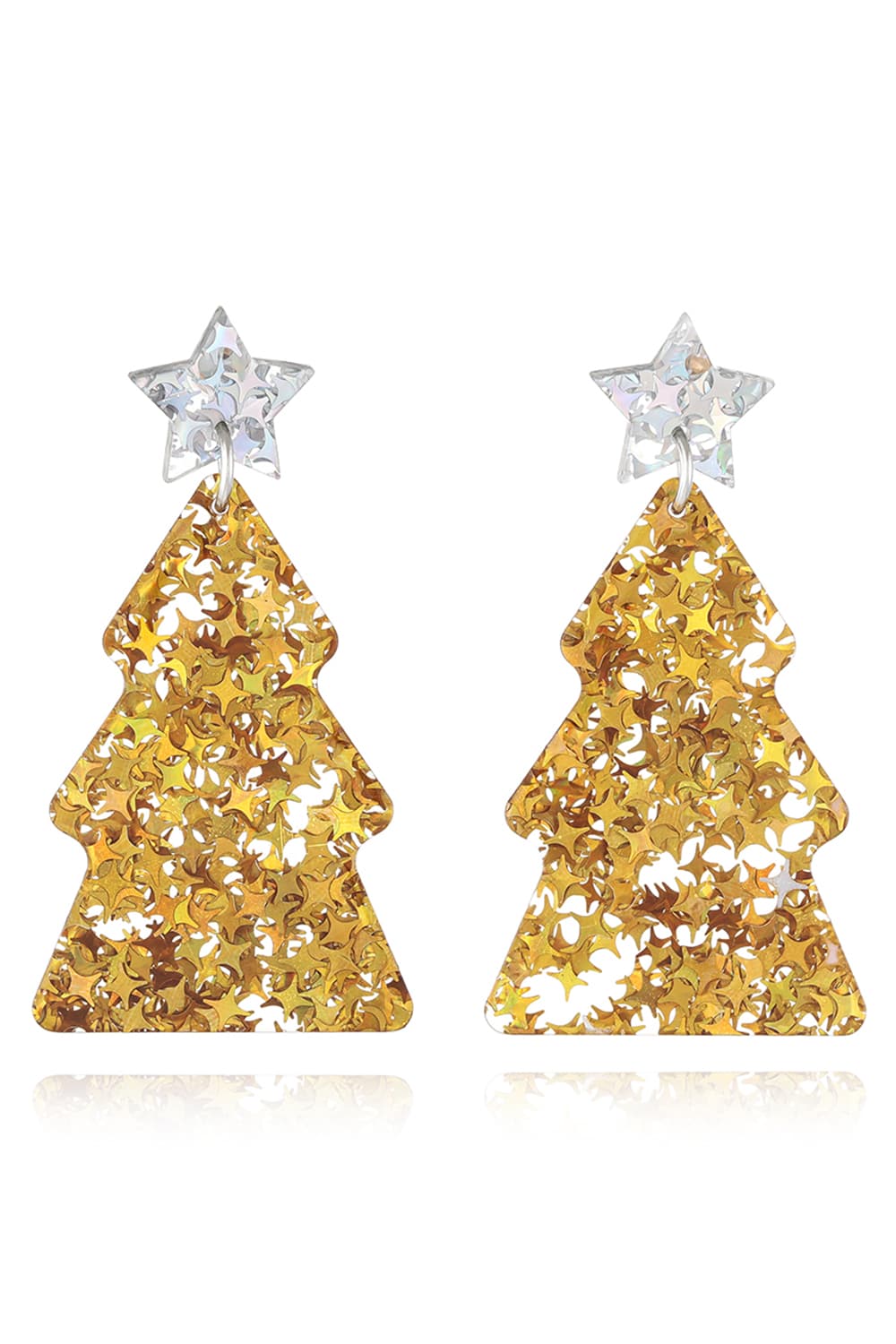 Festive Flicker Christmas Tree Earrings