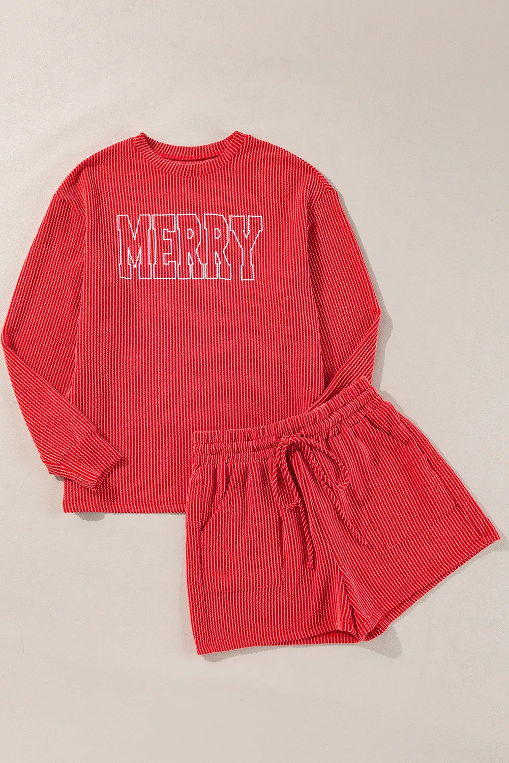 Merry Corduroy Pajama Set