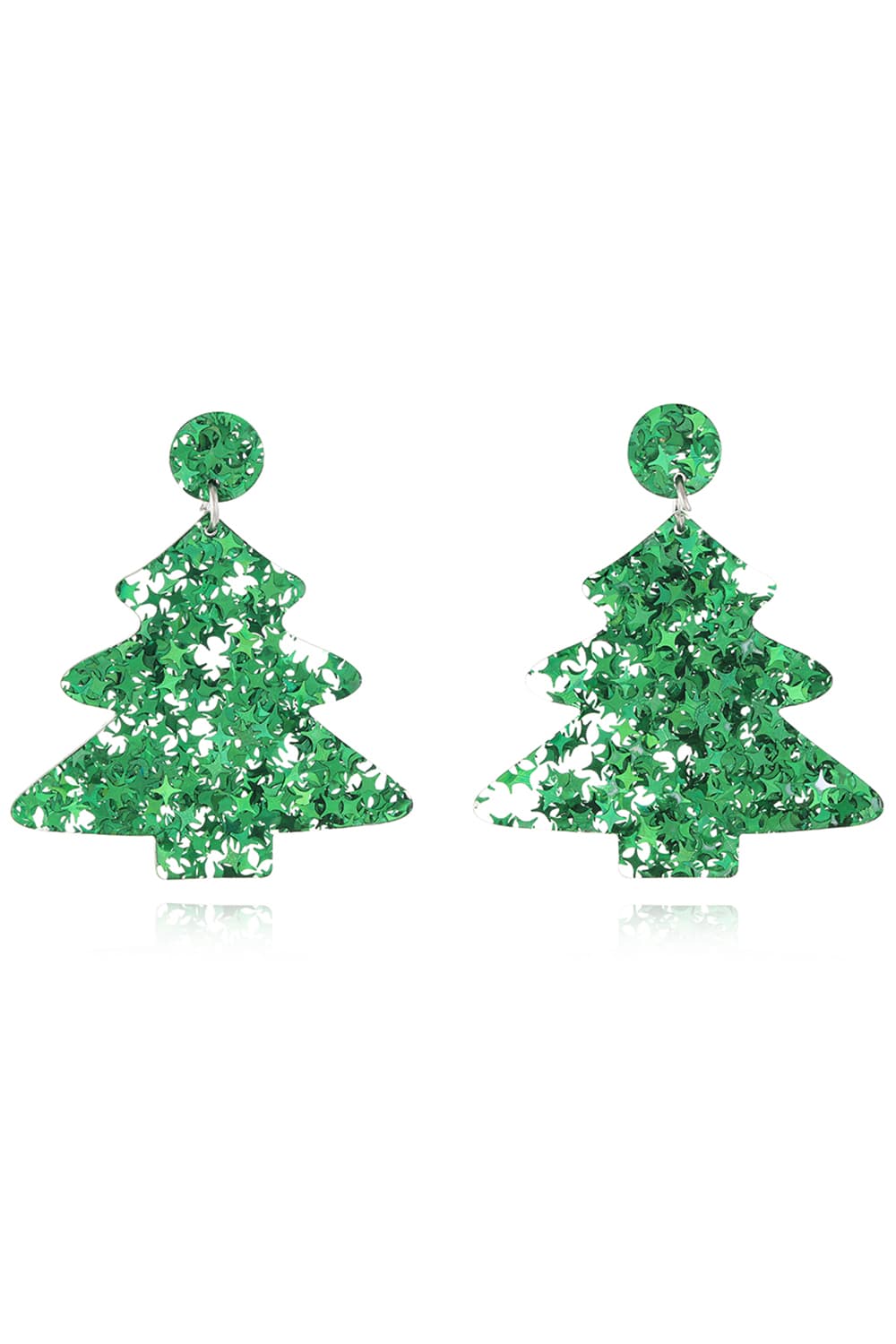 Festive Flicker Christmas Tree Earrings