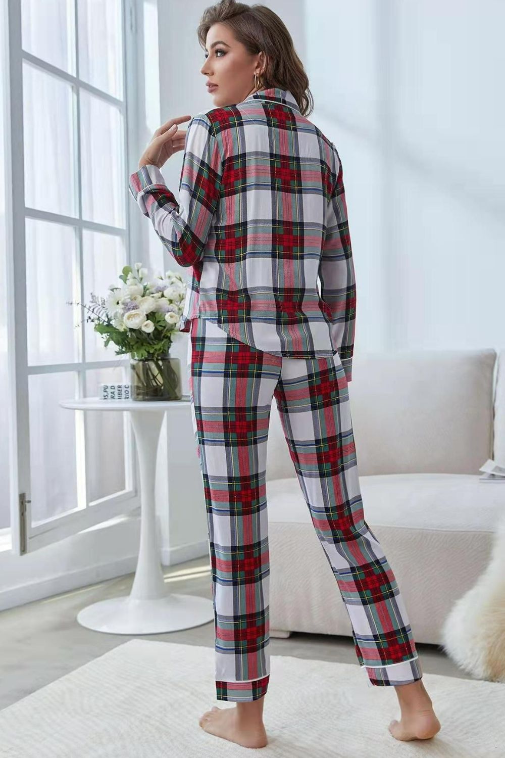 Cozy Holiday Plaid Pajama Set