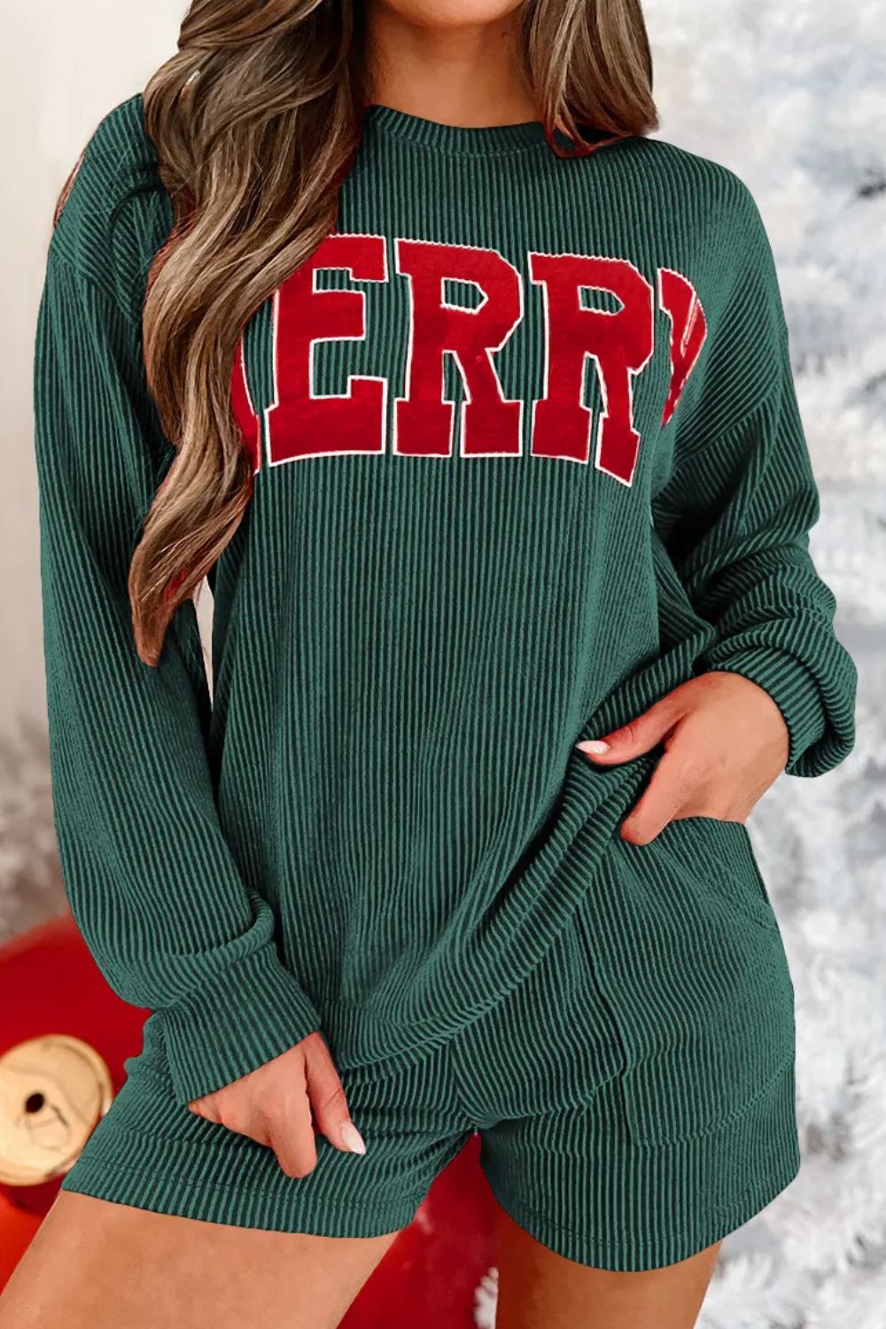 Merry Corduroy Pajama Set