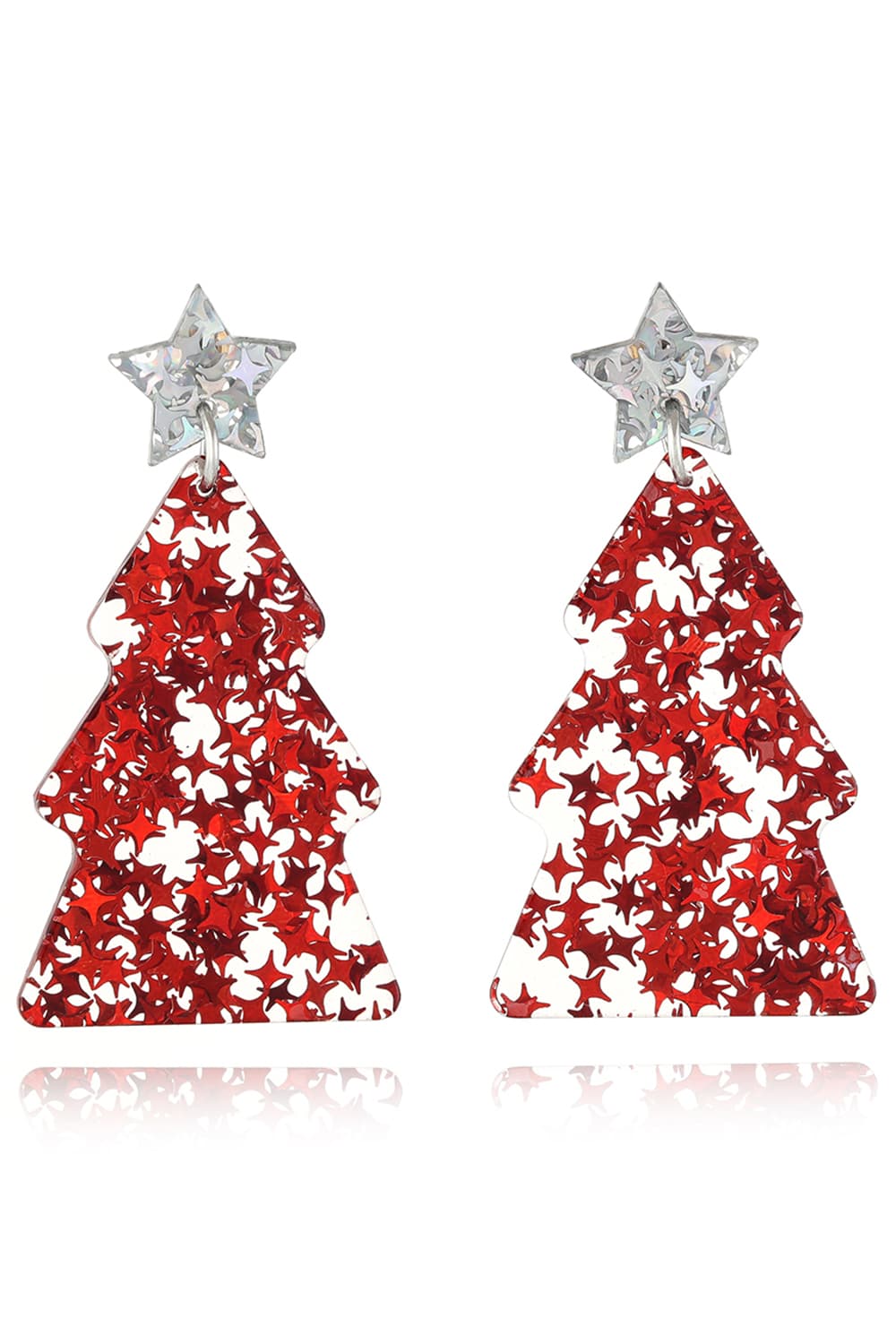 Festive Flicker Christmas Tree Earrings